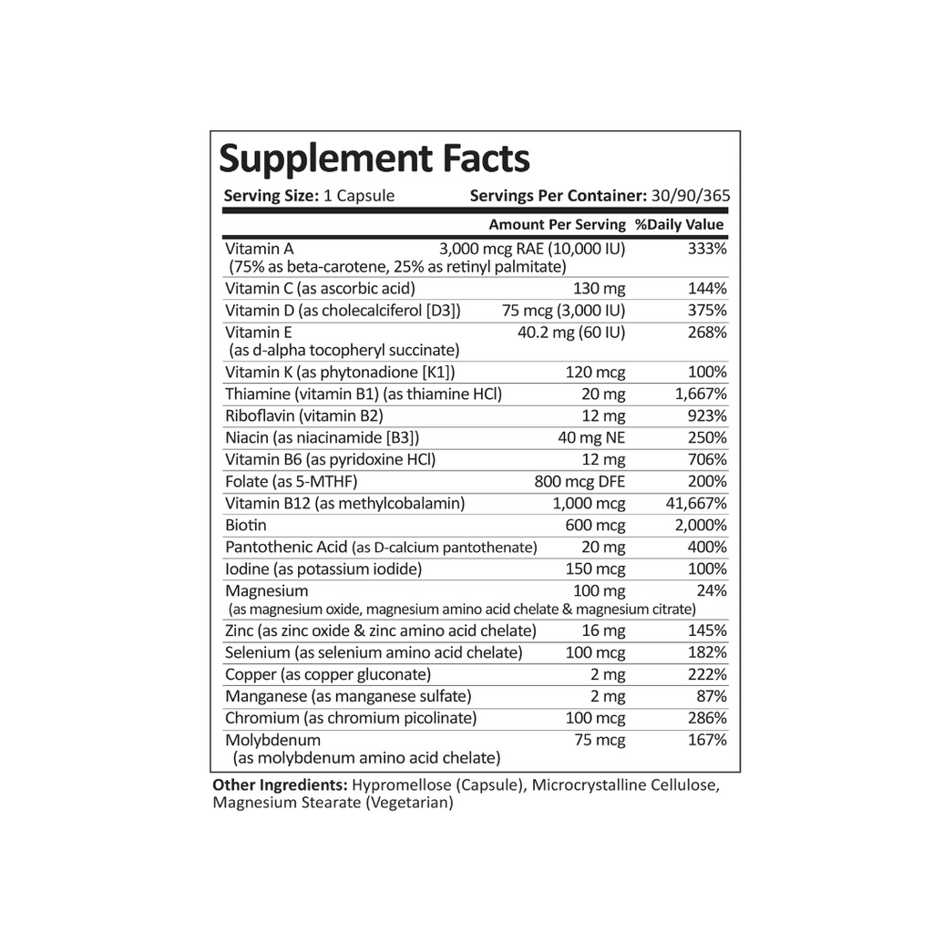 Switch Multivitamin (Iron Free)