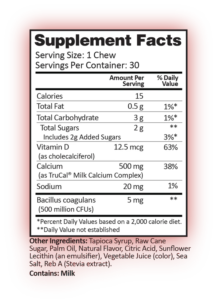 Calcium Soft Chew (Peaches & Cream - 30 count)