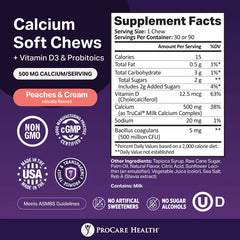 Calcium Soft Chew (Peaches & Cream - 30 count)