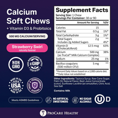 Calcium Soft Chew (Strawberry Swirl - 30 count)